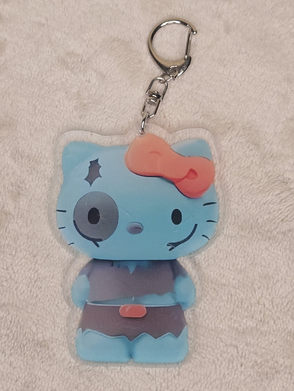 Hello Kitty Plastic Halloween Zombie Keychain